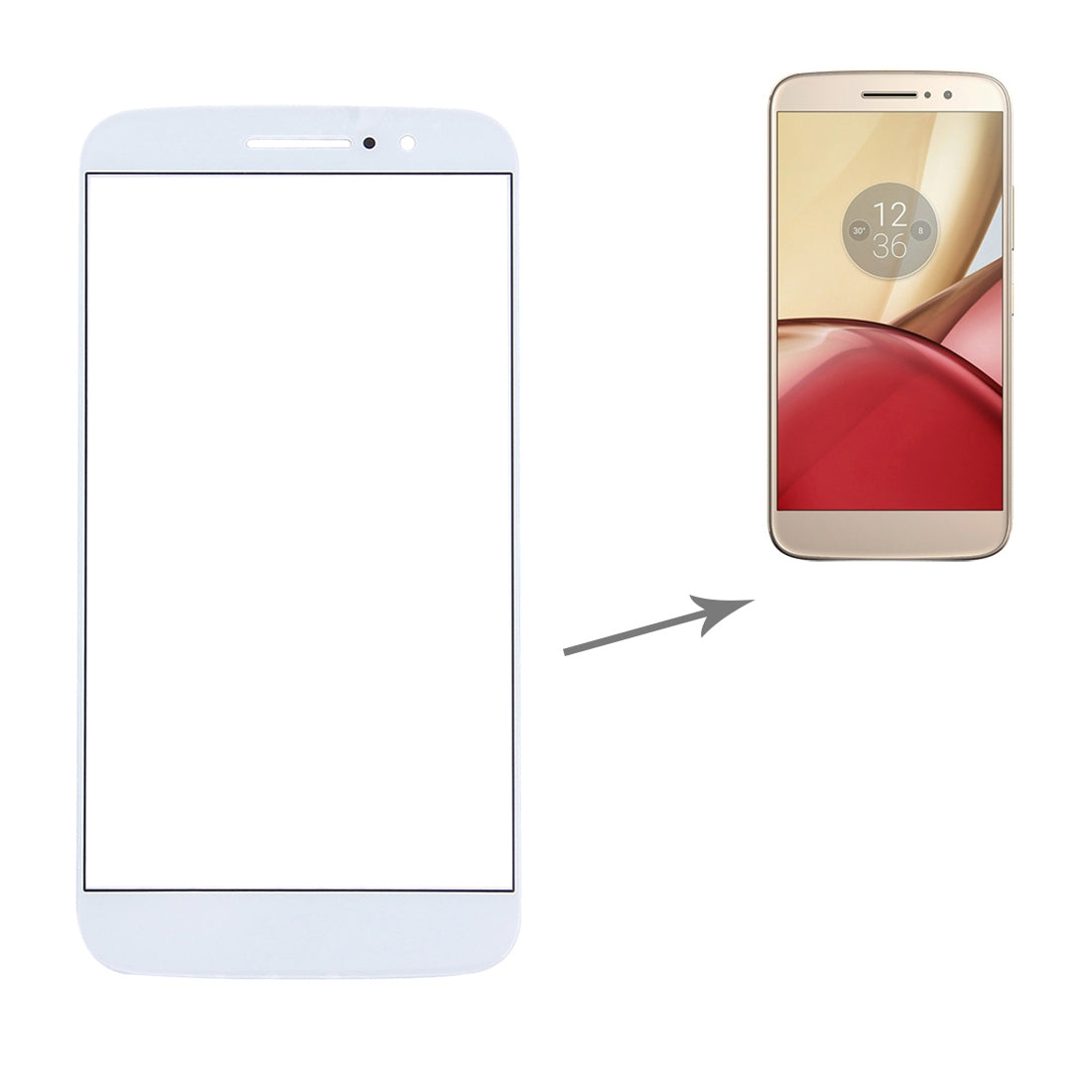 Front Screen Outer Glass Lens for Motorola Moto M / XT1662 (White)