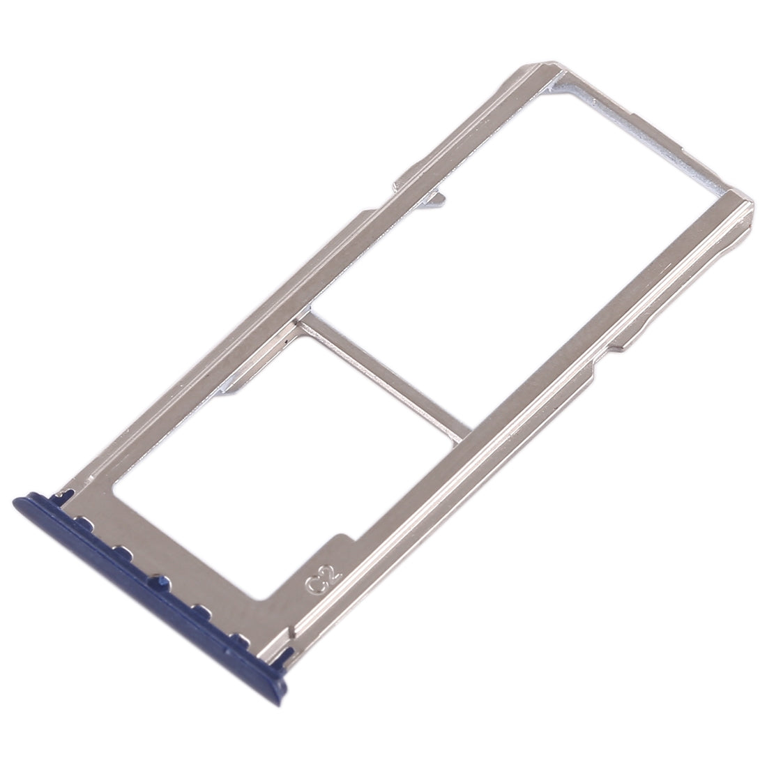 For OPPO A1 2 x SIM Card Tray + Micro SD Card Tray (Blue)