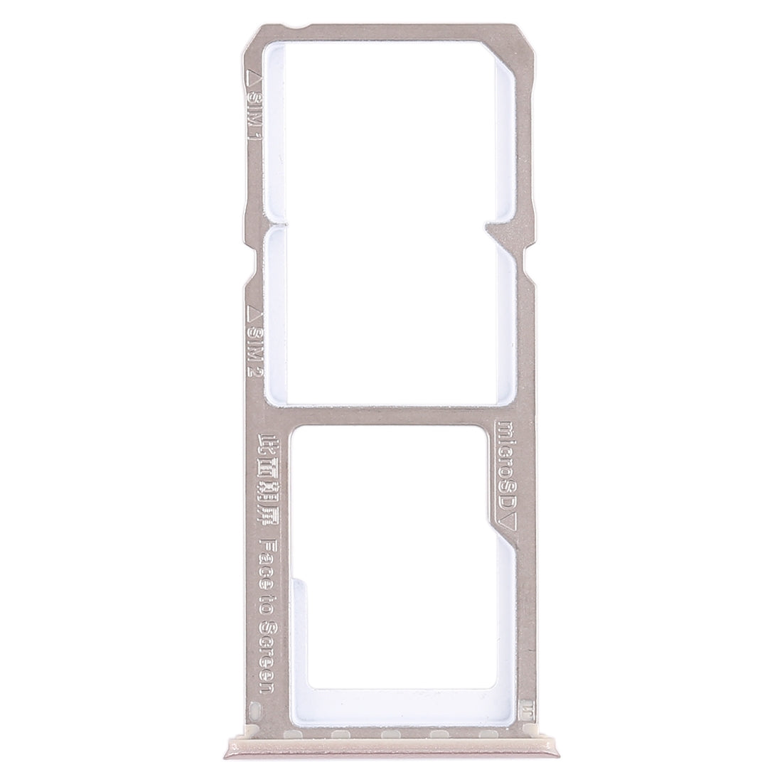 For OPPO A1 2 x SIM Card Tray + Micro SD Card Tray (Rose Gold)