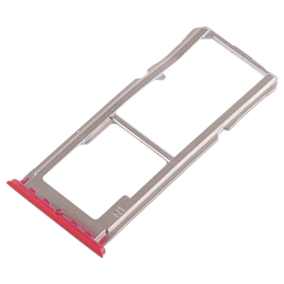For OPPO A1 2 x SIM Card Tray + Micro SD Card Tray (Red)