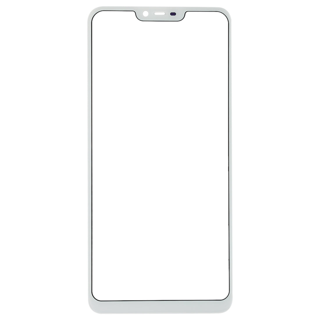 For OPPO A5 / A3s Front Screen Outer Glass Lens (White)