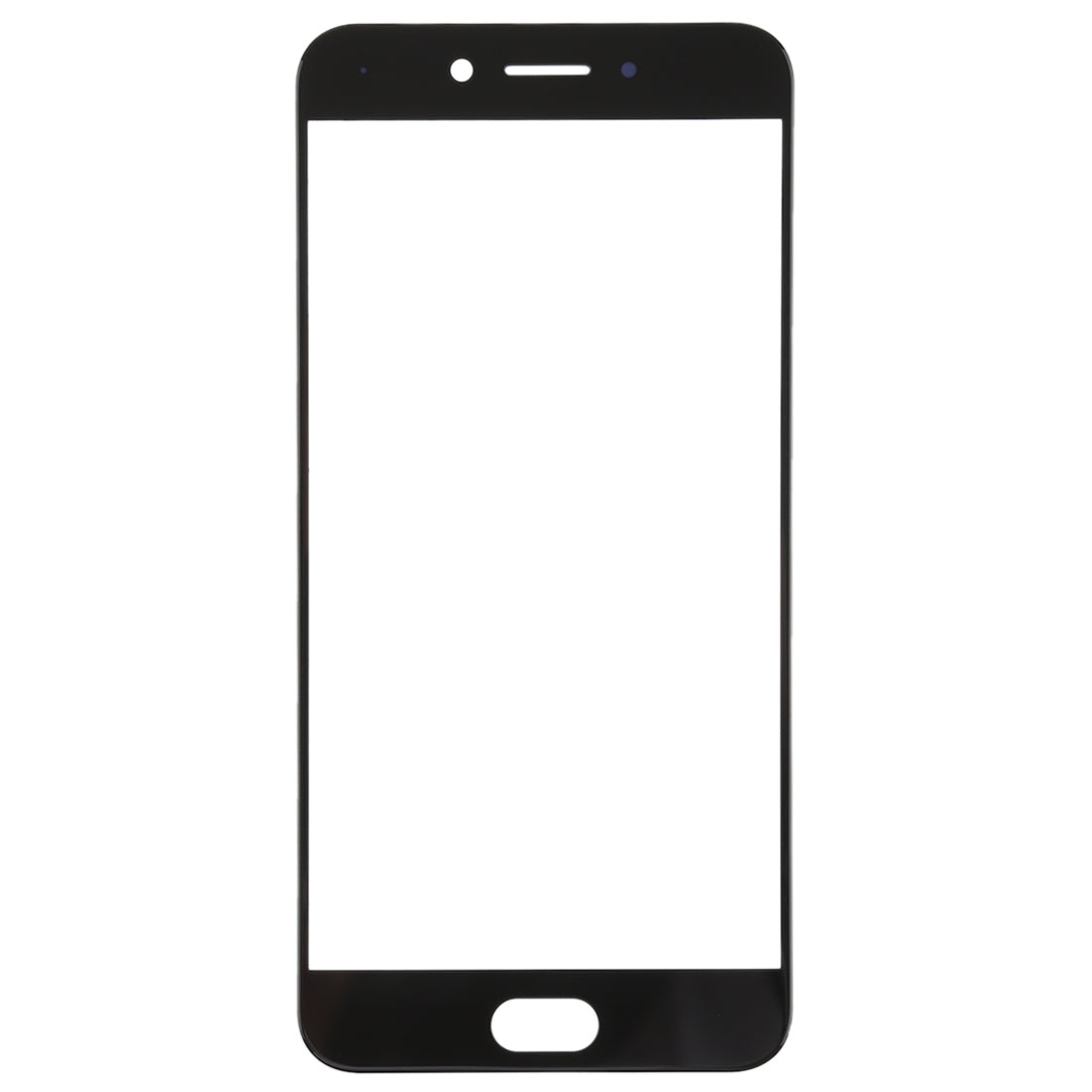 For OPPO A77 / A77T Front Screen Outer Glass Lens (Black)