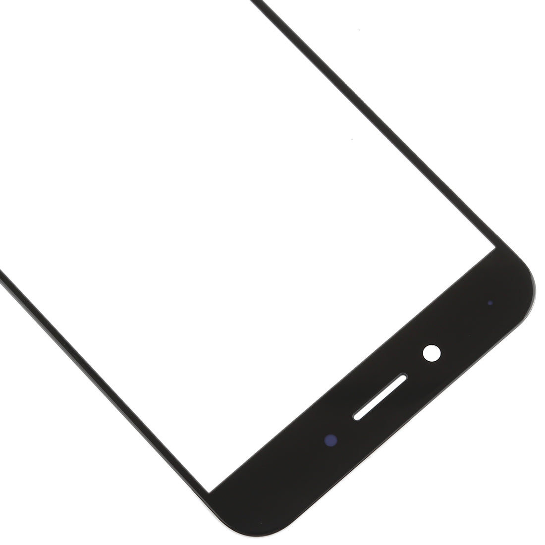 For OPPO A77 / A77T Front Screen Outer Glass Lens (Black)
