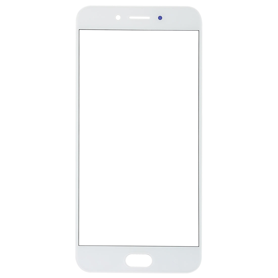 For OPPO A77 / A77T Front Screen Outer Glass Lens (White)