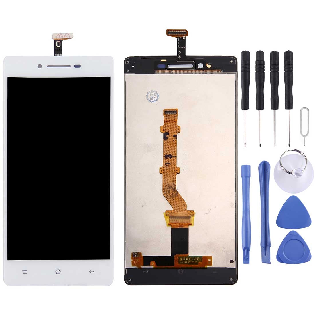 For OPPO R1s / R8007 LCD Screen and Digitizer Full Assembly(White)