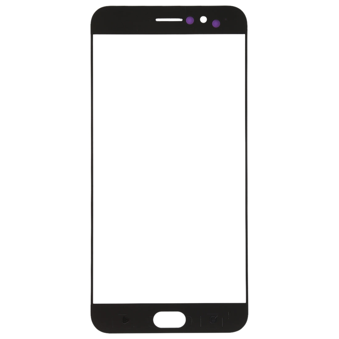 For OPPO R11 Plus Front Screen Outer Glass Lens (Black)