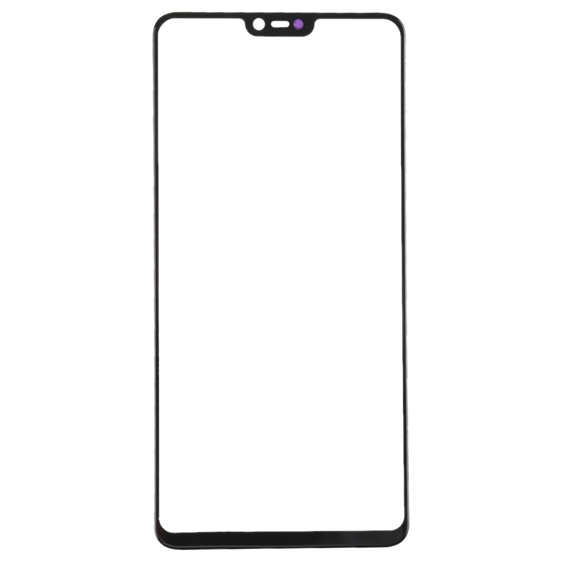 For OPPO R15 Front Screen Outer Glass Lens (Black)