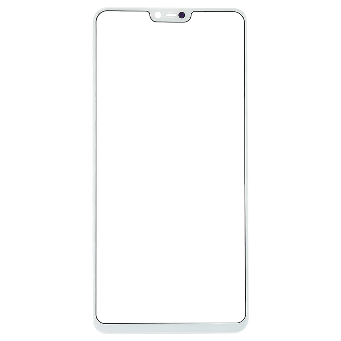 For OPPO R15 Front Screen Outer Glass Lens (White)