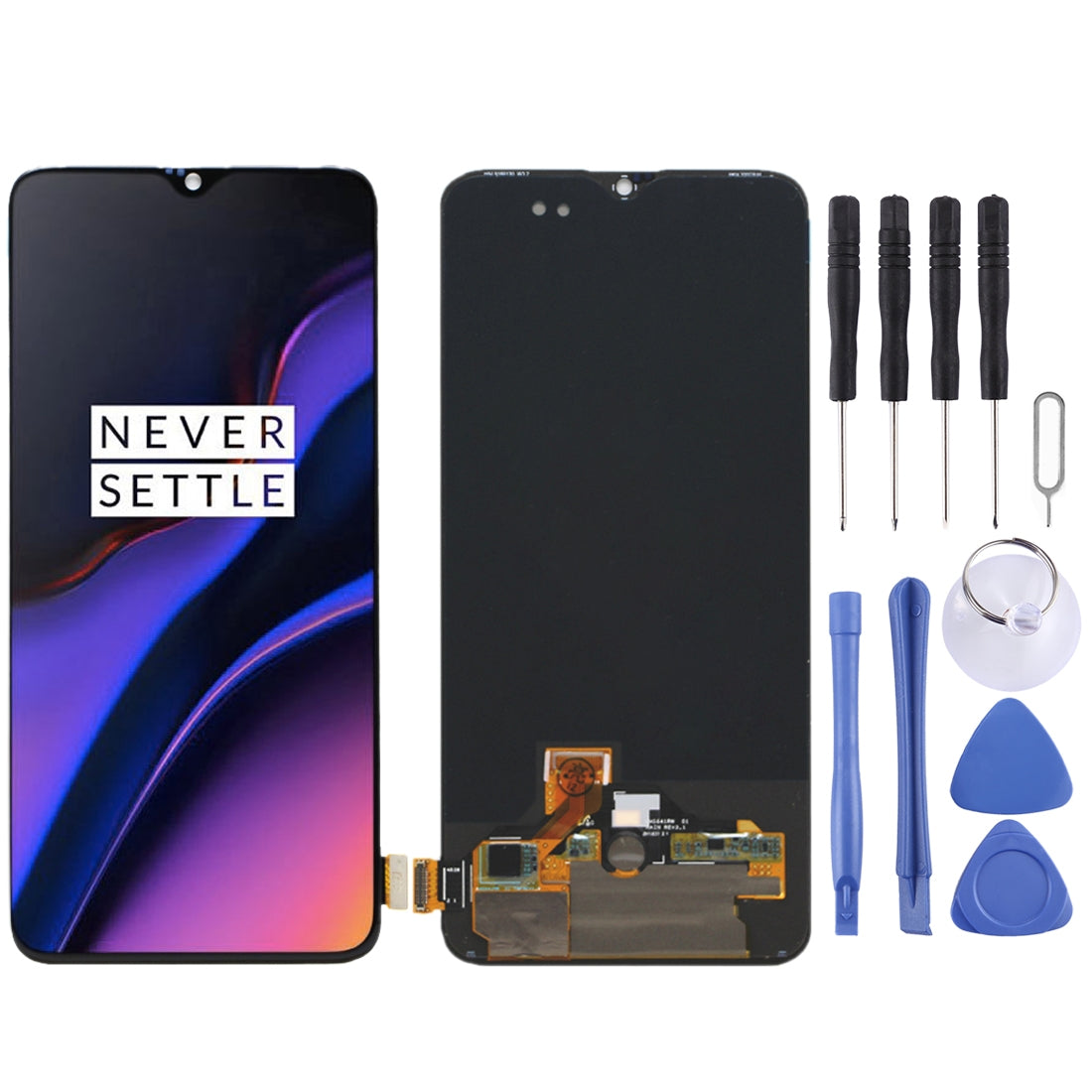 For OnePlus 6T with Digitizer Full Assembly OEM LCD Screen (Black)