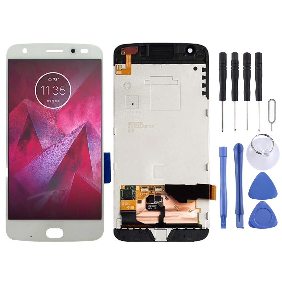Original LCD Screen for Motorola Moto Z2 Force XT1789 with Digitizer Full Assembly (White)