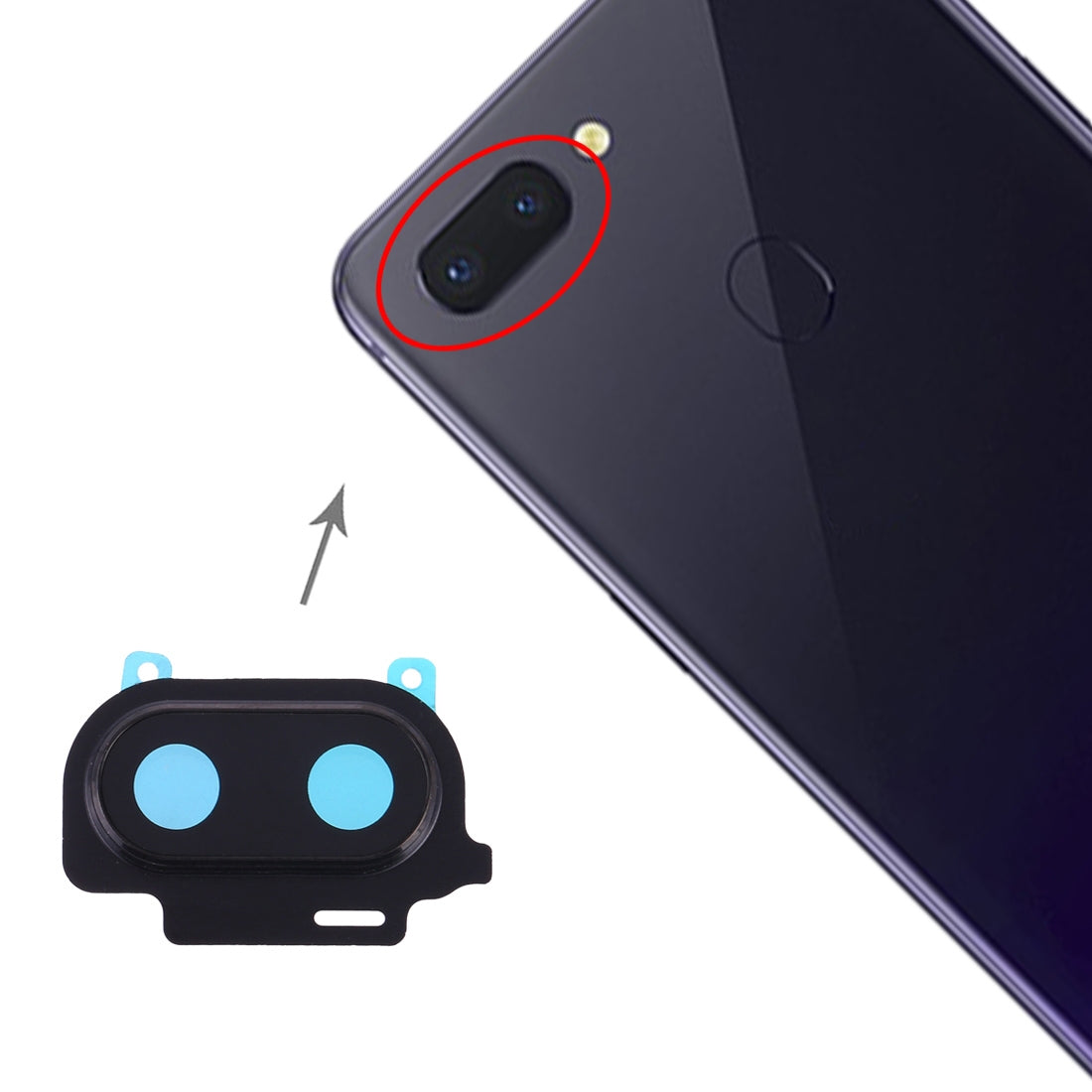 For OPPO R15 Camera Lens Cover (Black)