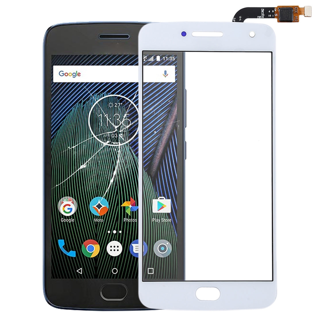 Touch Panel Digitizer for Motorola Moto G5 Plus(White)