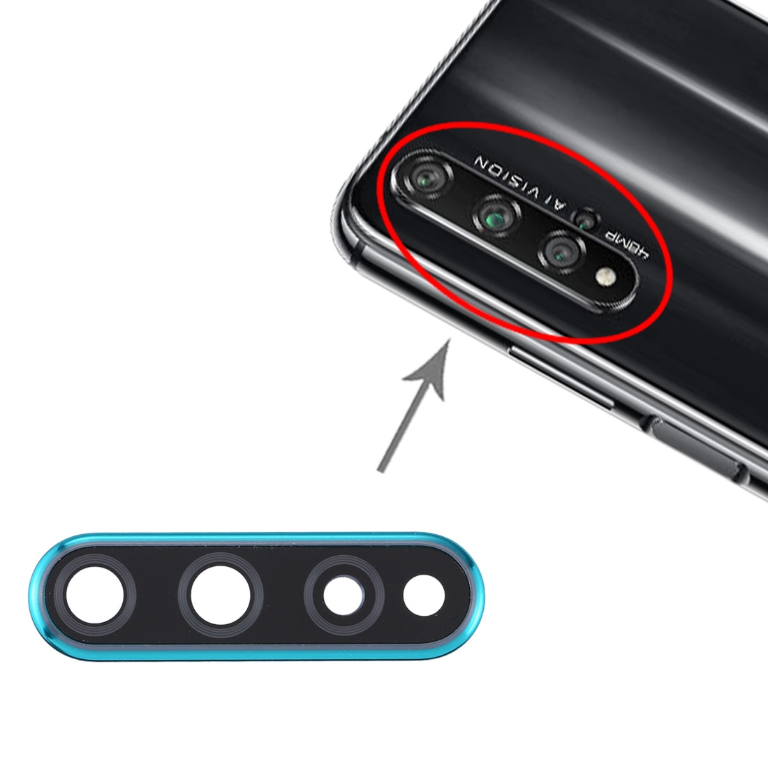 For Huawei Honor 20 Camera Lens Cover (Green)