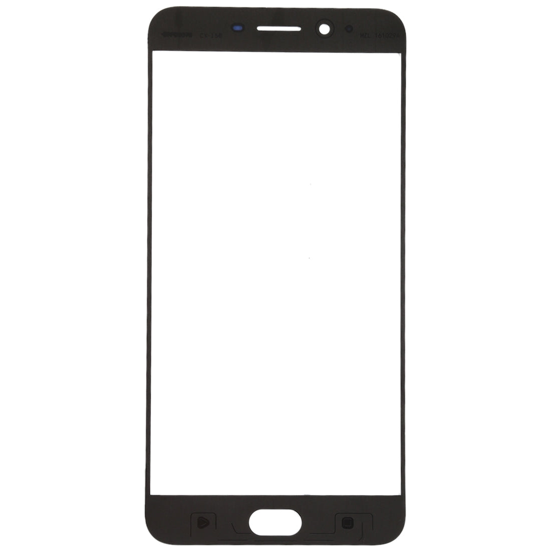 For OPPO R9s Plus Front Screen Outer Glass Lens (Black)