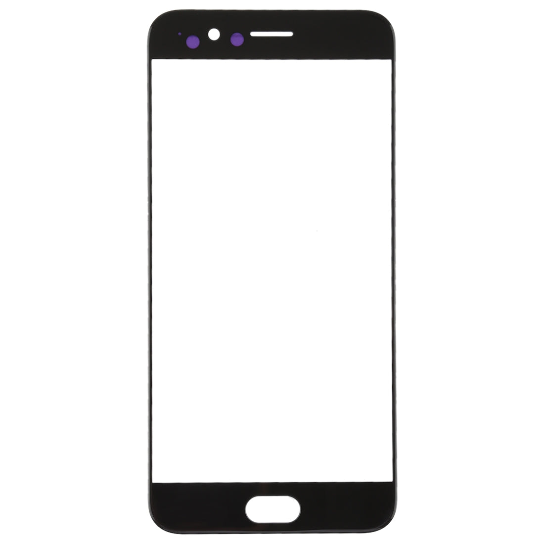 For OPPO R11 Front Screen Outer Glass Lens (Black)