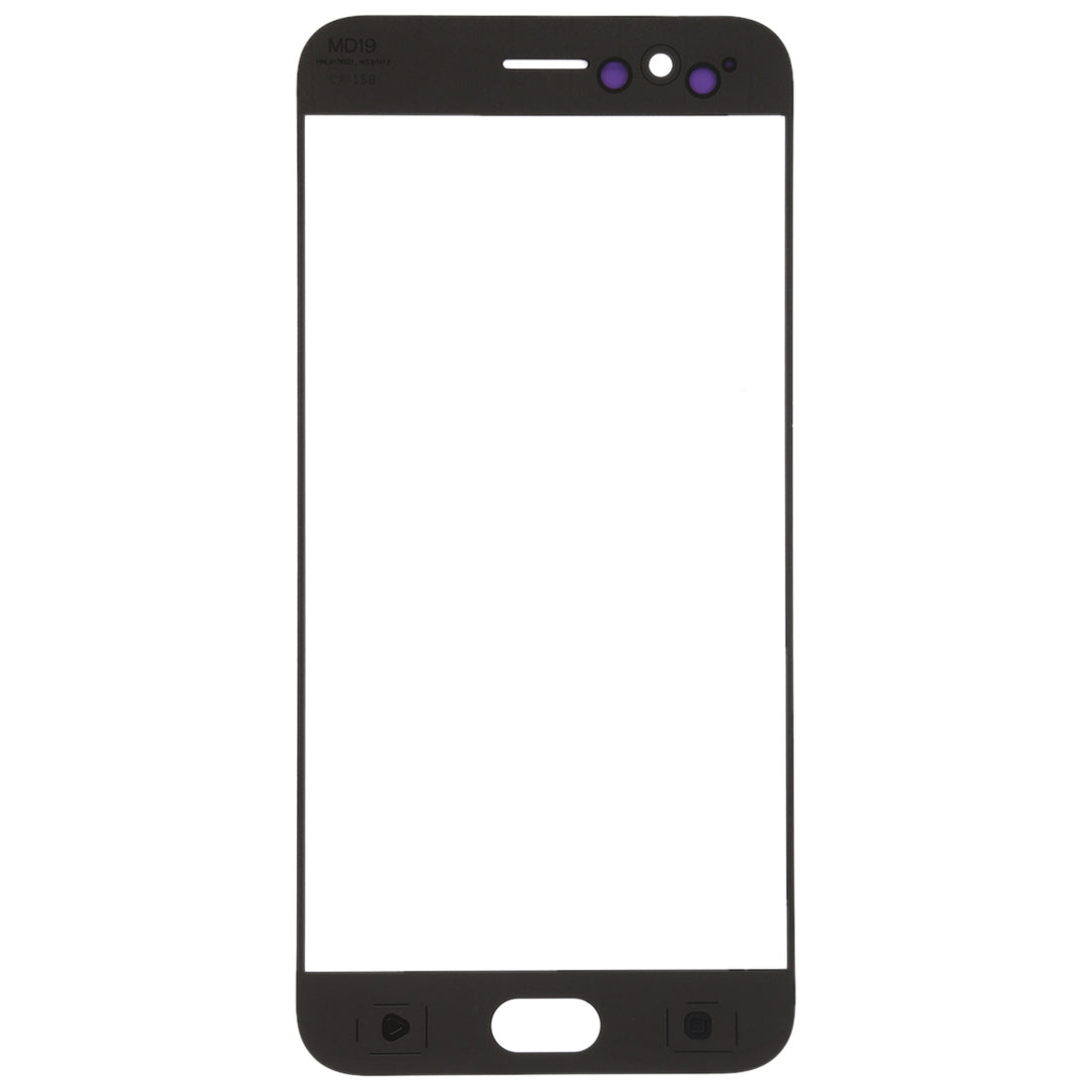For OPPO R11 Front Screen Outer Glass Lens (Black)