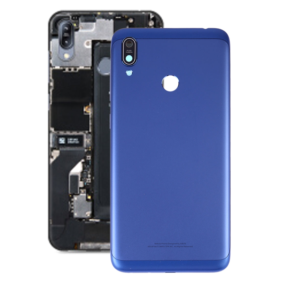 Battery Back Cover with Camera Lens for Asus Zenfone Max M2 ZB633KL ZB632KL(Blue)