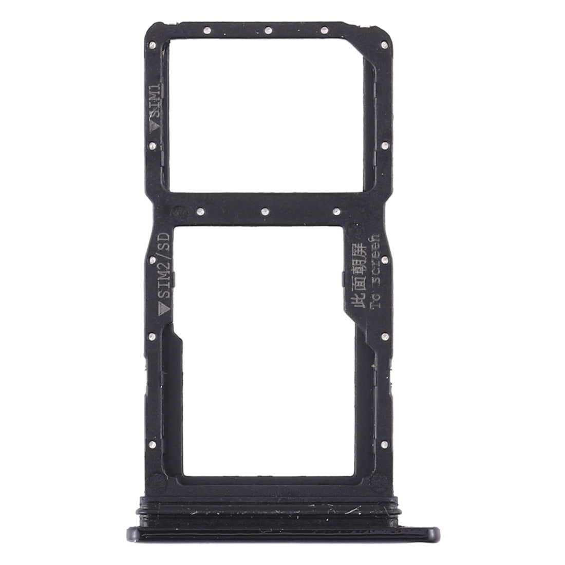SIM Card Tray + SIM Card Tray / Micro SD Card Tray for Huawei Nova 5i (Black)