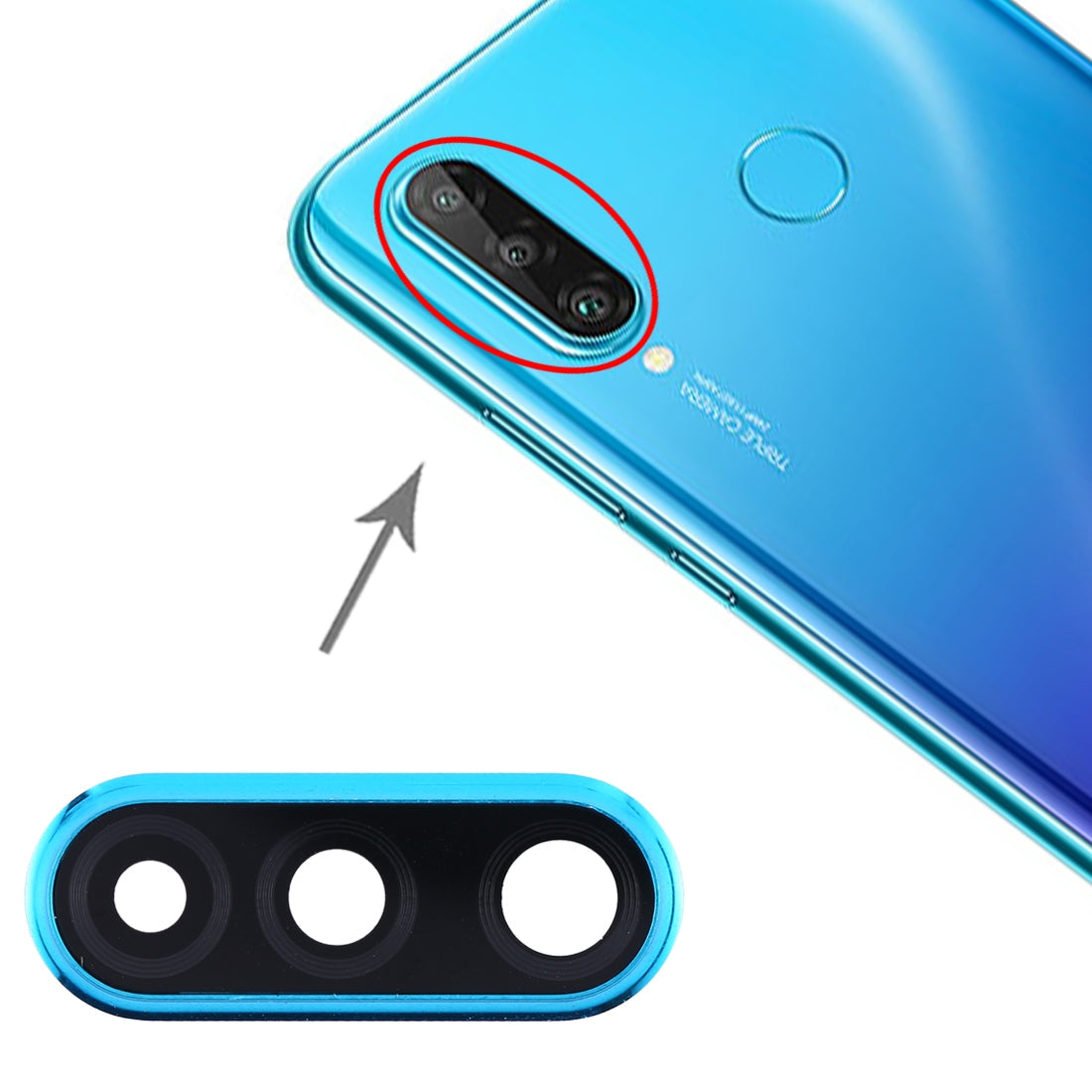For Huawei P30 Lite 48MP Camera Lens Cover (Blue)