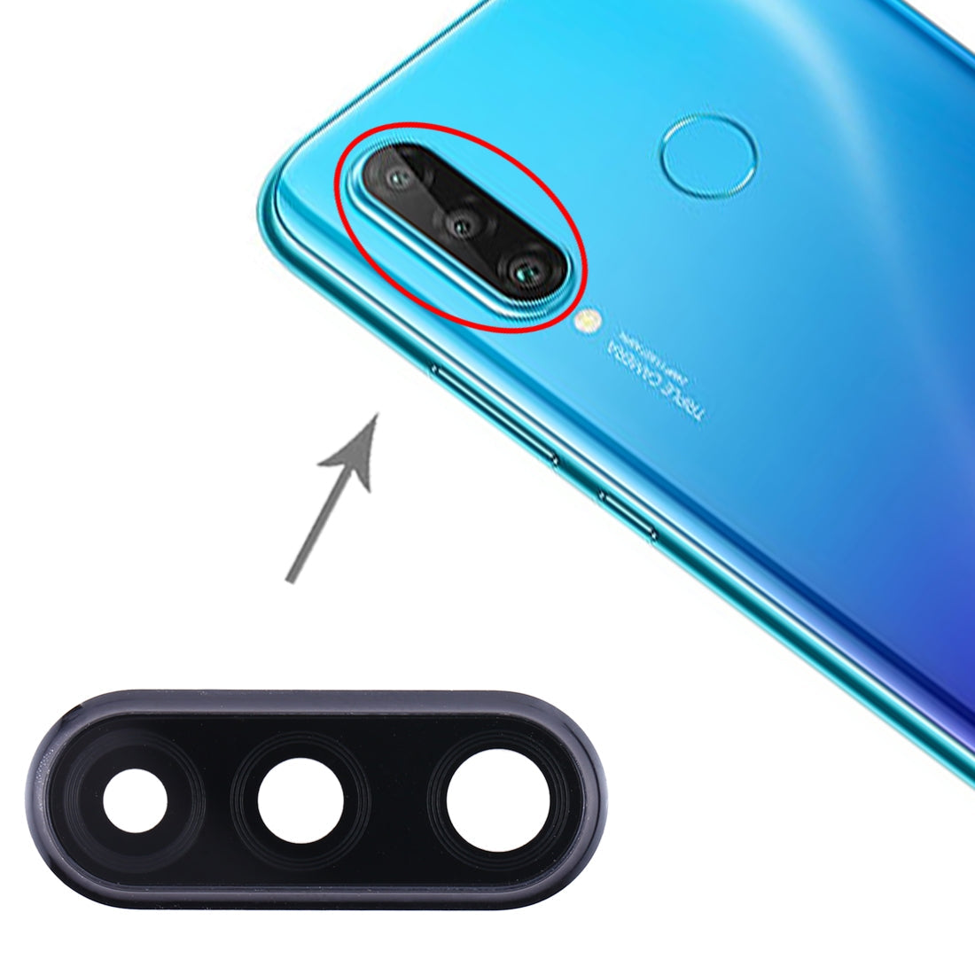 For Huawei P30 Lite 24MP Camera Lens Cover (Black)
