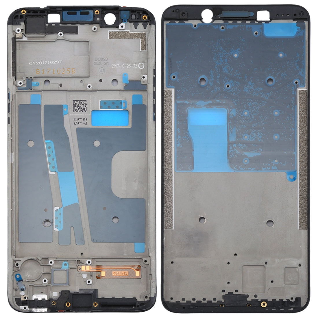 For OPPO A73 / F5 Front Housing LCD Frame Bezel Plate (Black)