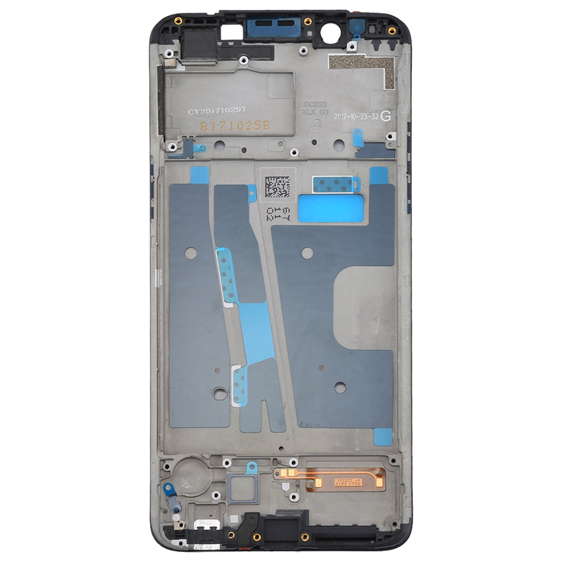 For OPPO A73 / F5 Front Housing LCD Frame Bezel Plate (Black)