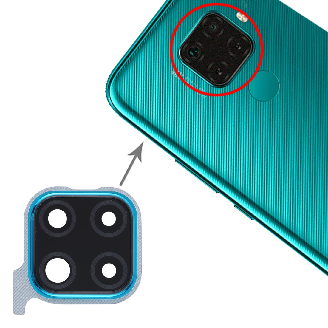 For Huawei Mate 30 Lite Camera Lens Cover (Green)