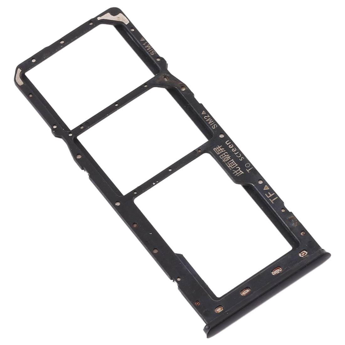 For OPPO Realme 3 Pro / Realme X Lite SIM Card Tray + SIM Card Tray + Micro SD Card Tray (Black)