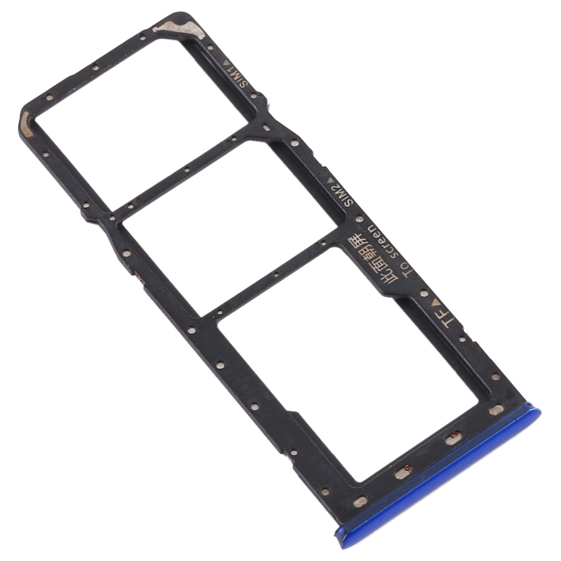 For OPPO Realme 3 Pro / Realme X Lite SIM Card Tray + SIM Card Tray + Micro SD Card Tray (Blue)