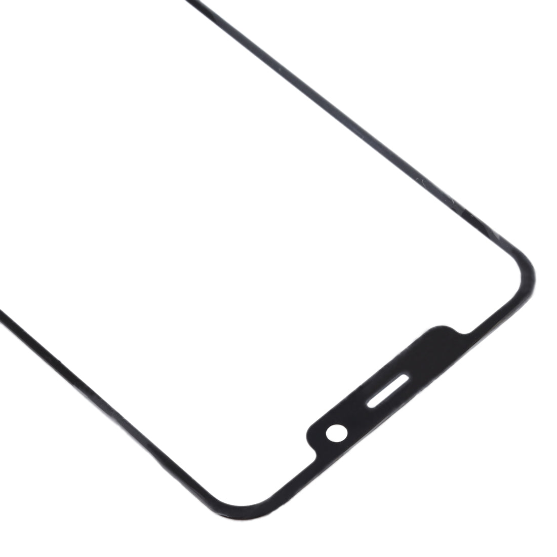 Front Screen Outer Glass Lens for Motorola One Power (P30 Note)(Black)