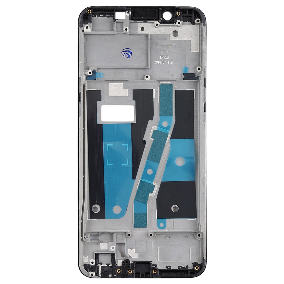 For OPPO A1 Front Housing LCD Frame Bezel Plate (Black)