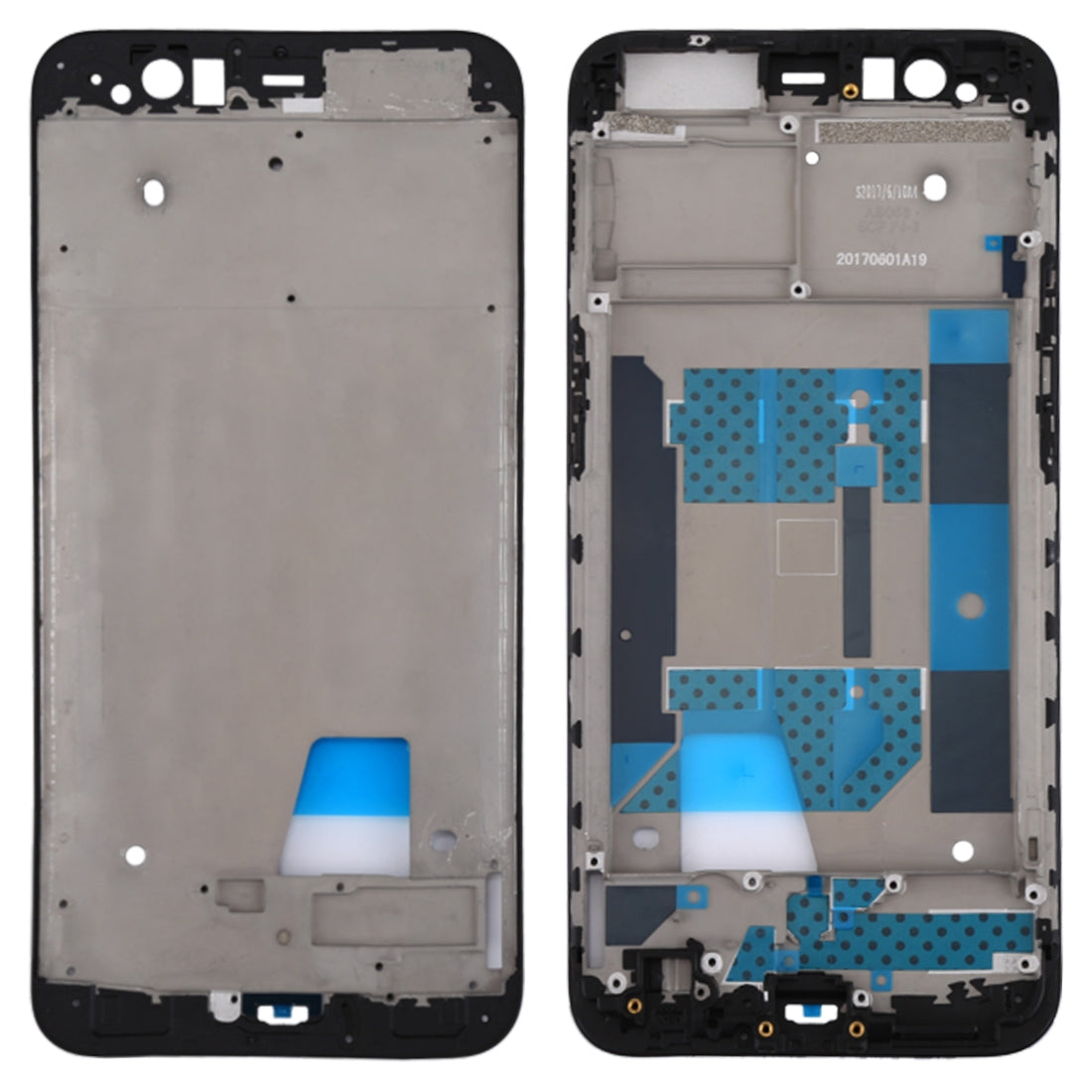For OPPO R11 Front Housing LCD Frame Bezel Plate (Black)
