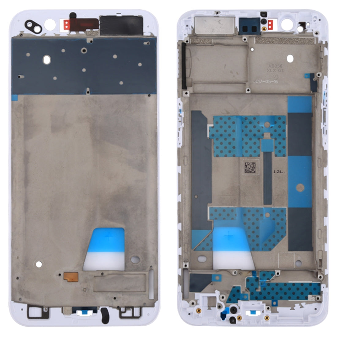 For OPPO R11 Front Housing LCD Frame Bezel Plate (White)