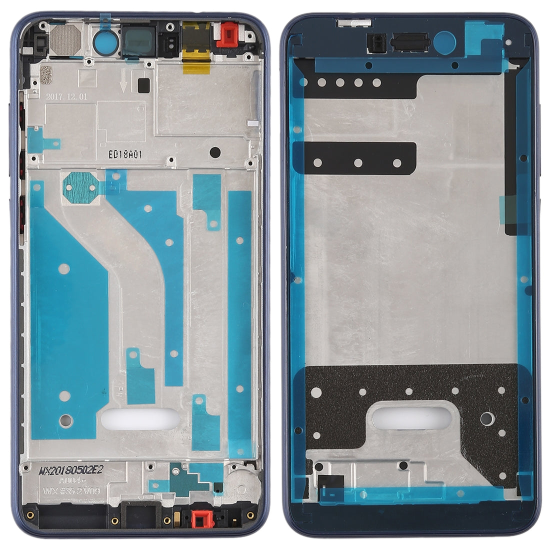 Middle Frame Bezel Plate with Side Keys for Huawei Honor 8 Lite(Blue)