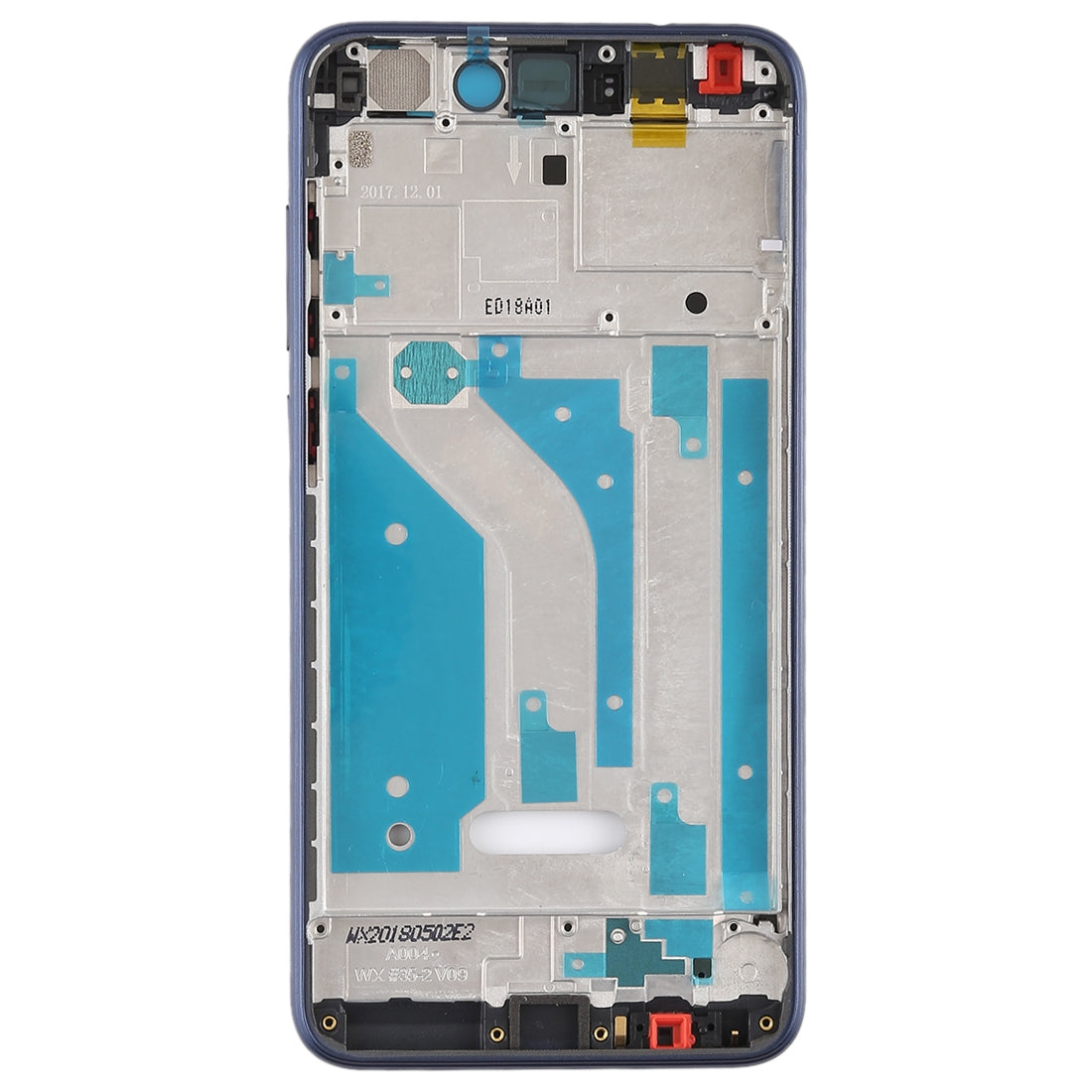 Middle Frame Bezel Plate with Side Keys for Huawei Honor 8 Lite(Blue)
