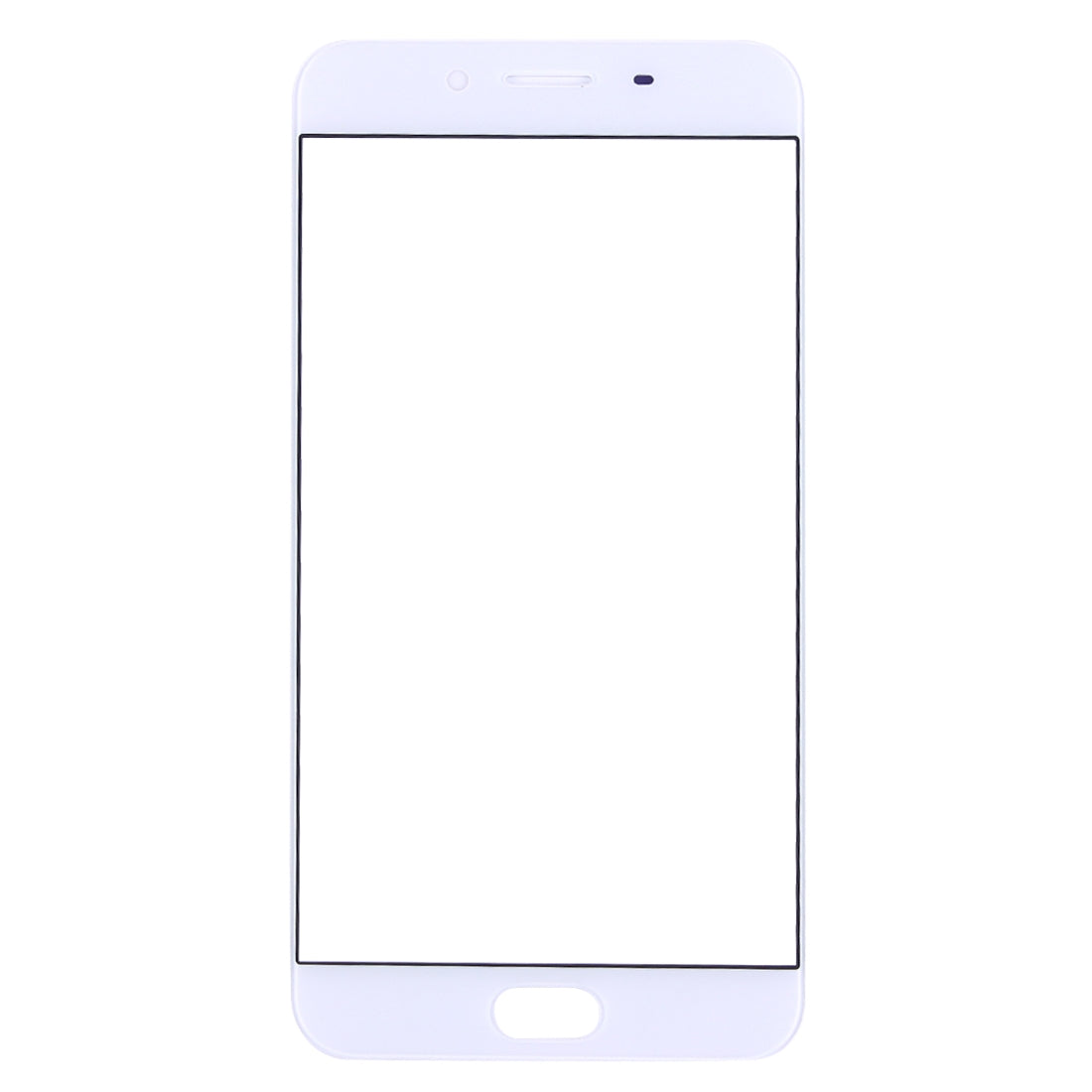 For OPPO R9s Front Screen Outer Glass Lens (White)
