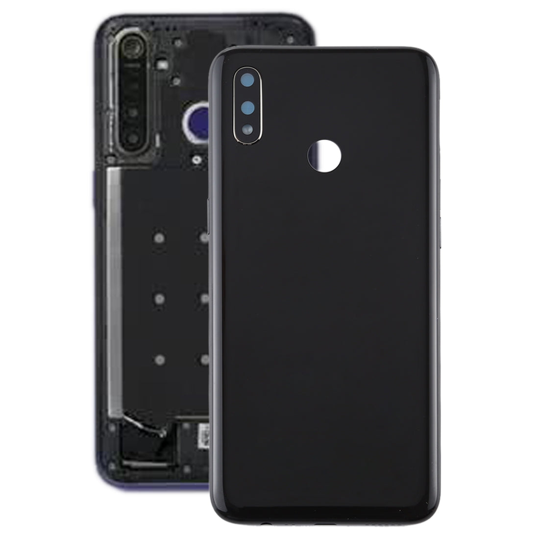 For OPPO Realme 3 Battery Back Cover (Black)