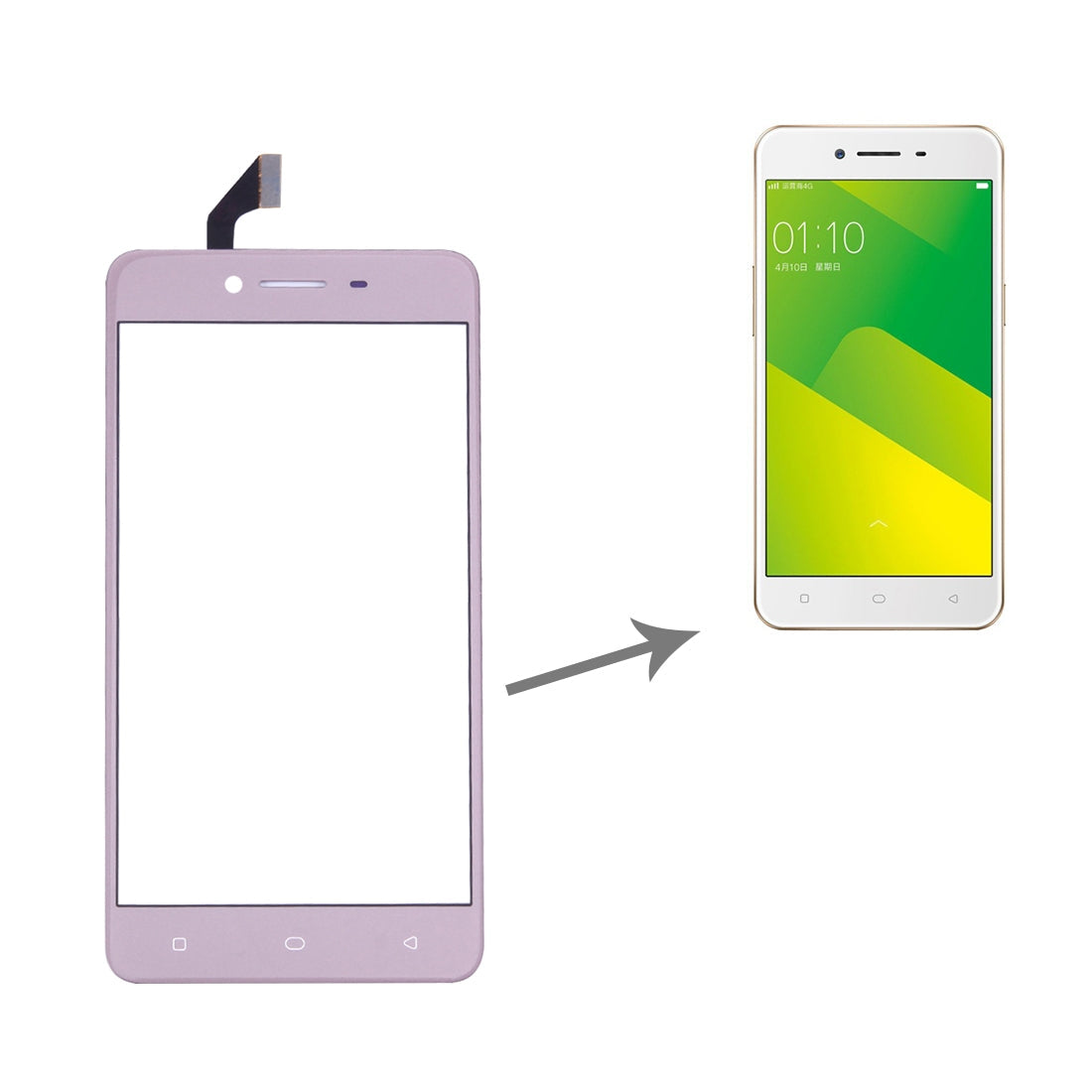 For OPPO A37 Touch Panel(Rose Gold)