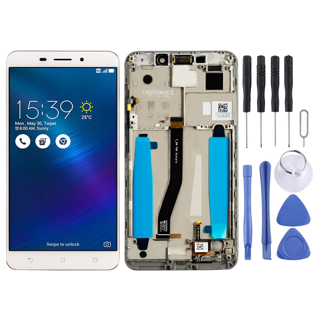 OEM LCD Screen for Asus ZenFone 3 Laser ZC551KL Z01BDC Digitizer Full Assembly with Frame?White)