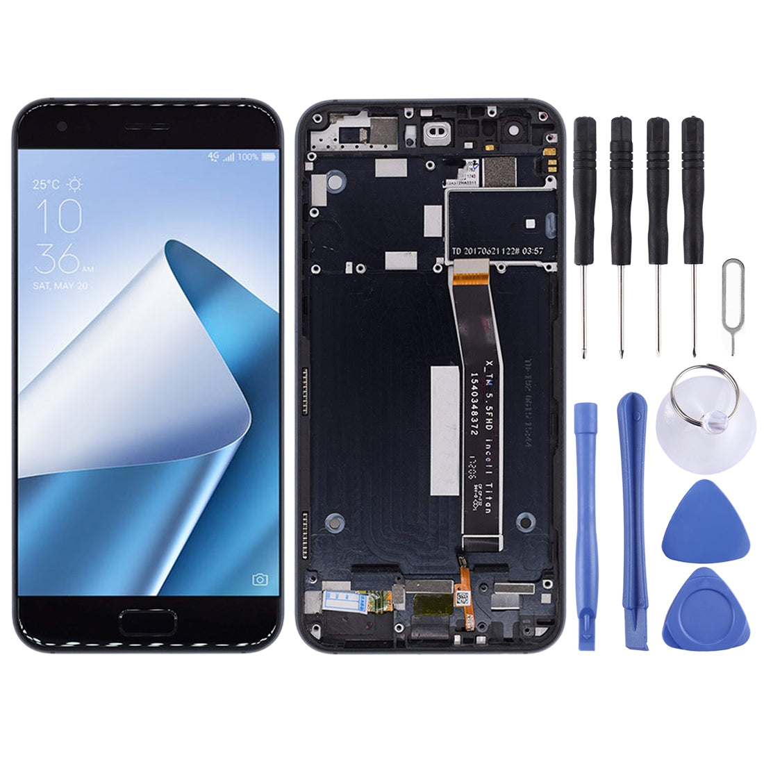 OEM LCD Screen for Asus ZenFone 4 ZE554KL Z01KDA Z01KD Z01KS Digitizer Full Assembly with Frame?Black)