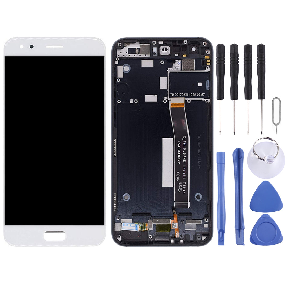 OEM LCD Screen for Asus ZenFone 4 ZE554KL Z01KDA Z01KD Z01KS Digitizer Full Assembly with Frame?White)