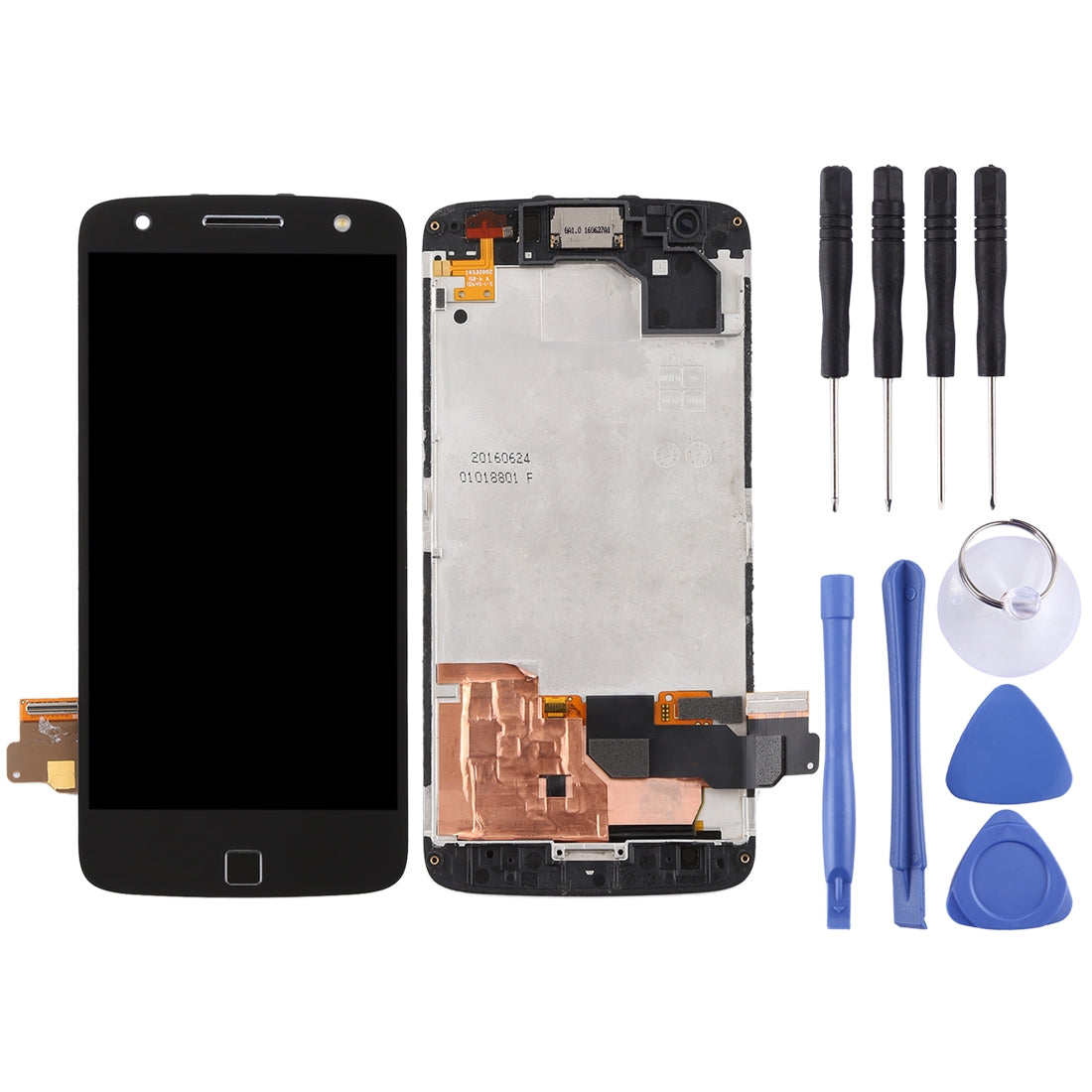 Original LCD Screen for Motorola Moto Z Force XT1650-02 Digitizer Full Assembly with Frame (Black)