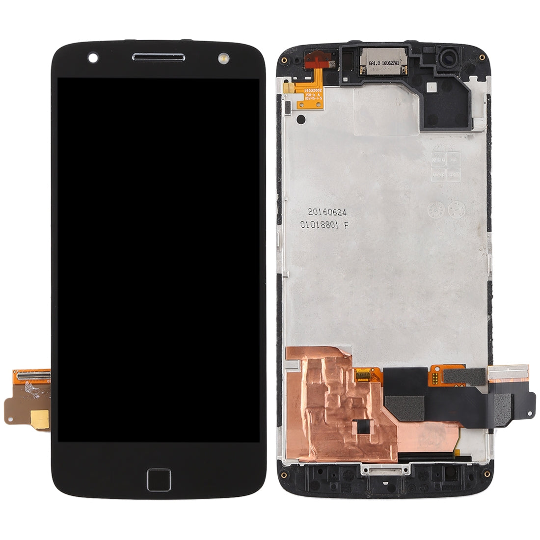 Original LCD Screen for Motorola Moto Z Force XT1650-02 Digitizer Full Assembly with Frame (Black)