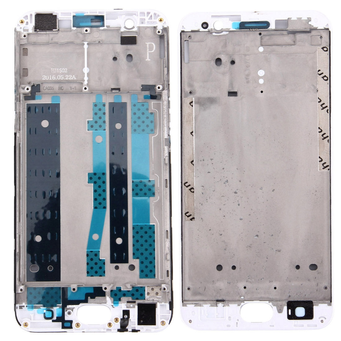 For OPPO A59 / F1s Front Housing LCD Frame Bezel Plate (White)