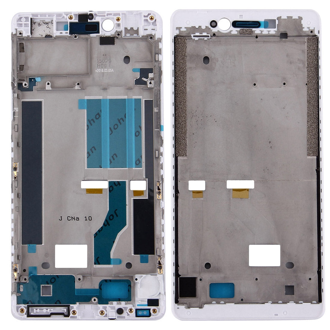 For OPPO A53 Front Housing LCD Frame Bezel Plate (White)