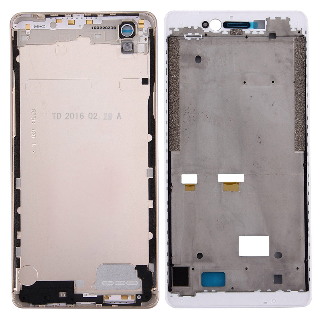 For OPPO A53 Battery Back Cover + Front Housing LCD Frame Bezel Plate (Gold)