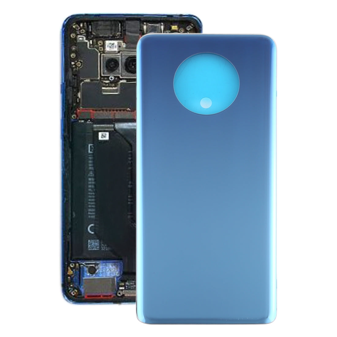 For OnePlus 7T Back Cover (Blue)