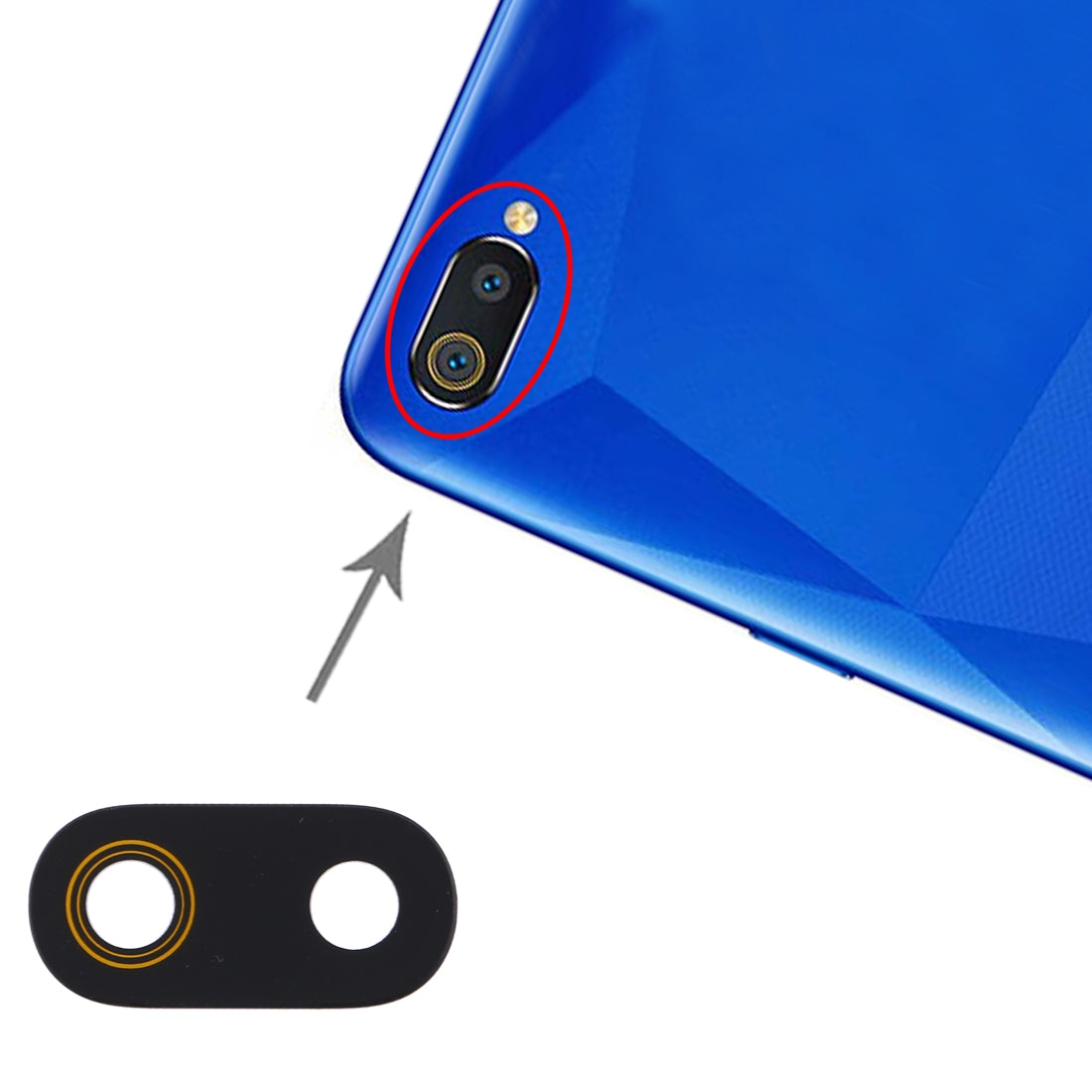 For OPPO Realme C2 10pcs Back Camera Lens