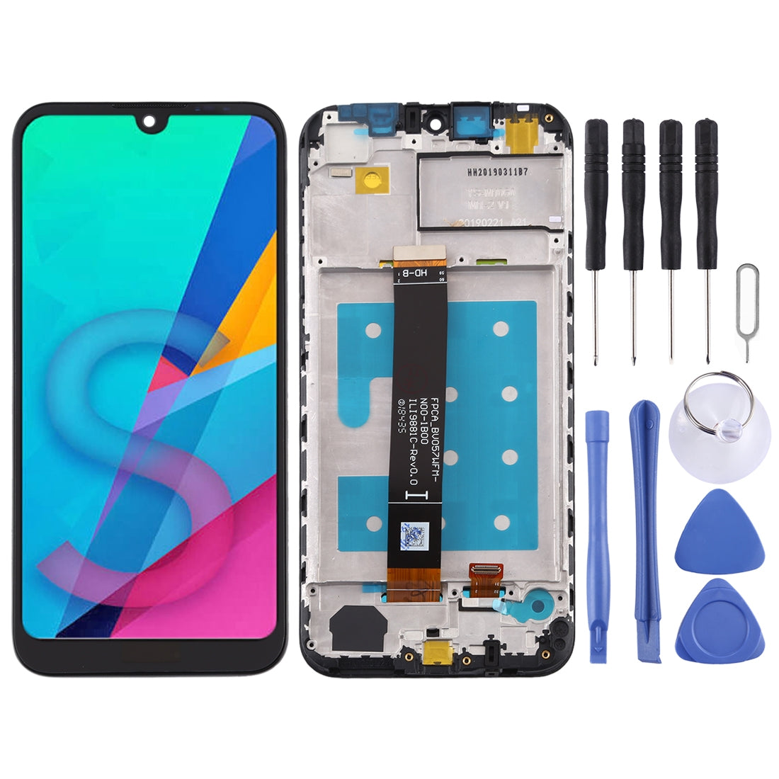 OEM LCD Screen for Huawei Honor 8S Digitizer Full Assembly with Frame(Black)