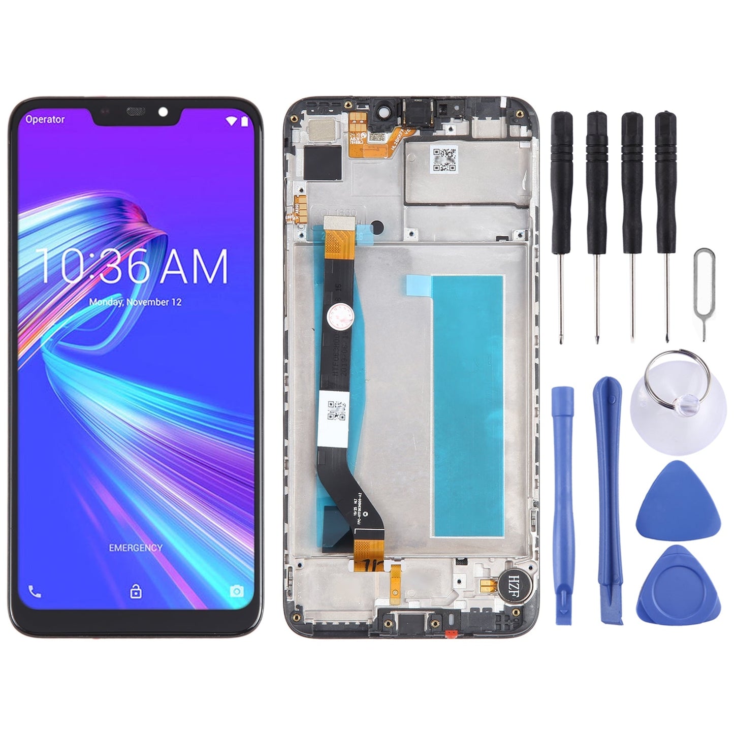 OEM LCD Screen for Asus Zenfone Max M2 ZB633KL / ZB632KL X01AD Digitizer Full Assembly with Frame?Black)